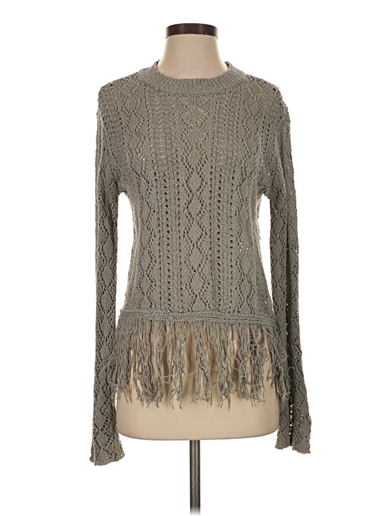 Pre-owned Miss Me Pullover Sweater In Gray