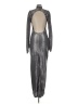Free People 100% Polyester Metallic Silver Cocktail Dress Size M - photo 2