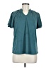 Green Envelope Teal Short Sleeve Blouse Size M - photo 1