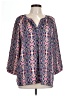 Alice Collection 100% Polyester Blue 3/4 Sleeve Blouse Size L - photo 1