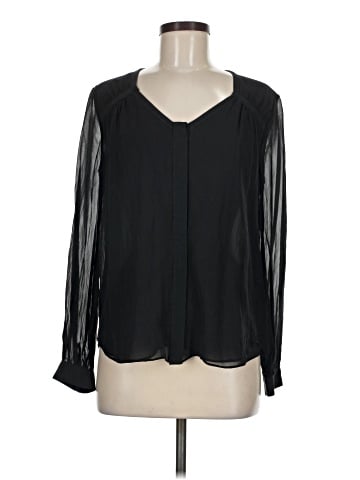 Diane von Furstenberg Long Sleeve Silk Top (view 1)