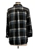 Intro Plaid Black 3/4 Sleeve Button-Down Shirt Size L - photo 2