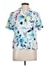 Alfred Dunner 100% Polyester Tropical Blue Short Sleeve Blouse Size 10 - photo 1