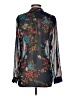 Kut from the Kloth 100% Polyester Floral Black Long Sleeve Blouse Size S - photo 2