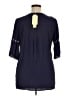 Ashir Aley 100% Cotton Blue Short Sleeve Blouse Size XL - photo 2