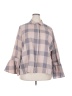 Lane Bryant Checkered-gingham Gray 3/4 Sleeve Blouse Size 20 - photo 1