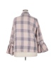 Lane Bryant Checkered-gingham Gray 3/4 Sleeve Blouse Size 20 - photo 2