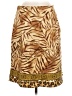 Bamboo Traders Animal Print Brown Gold Casual Skirt Size 8 - photo 1