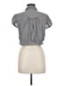 BCBGeneration 100% Rayon Gray Short Sleeve Top Size M - photo 2