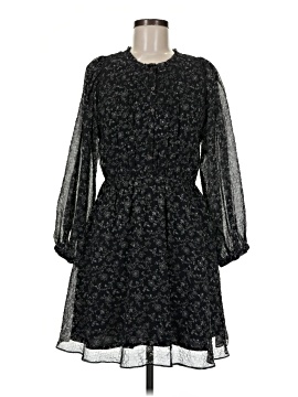 Madewell Ruffle-Neck Button-Front Mini Dress in Dotted Vines