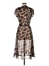 MSK 100% Polyester Animal Print Brown Cocktail Dress Size 8 - photo 2