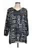 Mario Serrani 100% Polyester Black 3/4 Sleeve Blouse Size L - photo 1