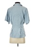 Maven West Blue Short Sleeve Blouse Size S - photo 2