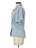 Maven West Blue Short Sleeve Blouse Size S - photo 5