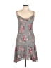 Katia Rae 100% Polyester Floral Gray Casual Dress Size L - photo 1