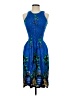 Unbranded Tropical Blue Cocktail Dress Size S (estimated) - photo 1