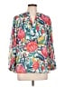 Trina Turk 100% Polyester Blue 3/4 Sleeve Blouse Size L (estimated) - photo 1