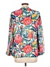 Trina Turk 100% Polyester Blue 3/4 Sleeve Blouse Size L (estimated) - photo 2