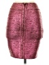 RIVIR Metallic Burgundy Formal Skirt Size S - photo 2
