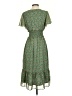 Max Studio 100% Polyester Paisley Green Casual Dress Size XXS (estimated) - photo 2