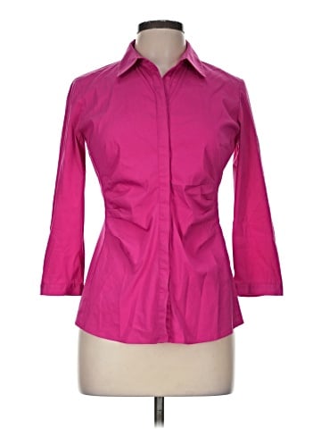 Lafayette 148 New York 3/4 Sleeve Button-Down Shirt (view 1)