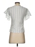 Cupcakes & Cashmere 100% Polyester Silver Blue Short Sleeve Blouse Size XS - photo 2