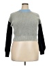 POPSUGAR Color Block Gray Turtleneck Sweater Size XXL - photo 1