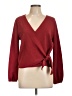 TeXTURE & THREAD Madewell Burgundy Long Sleeve Blouse Size L - photo 1