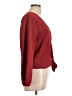 TeXTURE & THREAD Madewell Burgundy Long Sleeve Blouse Size L - photo 4