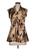 Candid Soul Brown Sleeveless Blouse Size L - photo 1