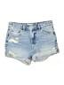 Zara Stars Blue Denim Shorts Size 4 - photo 1