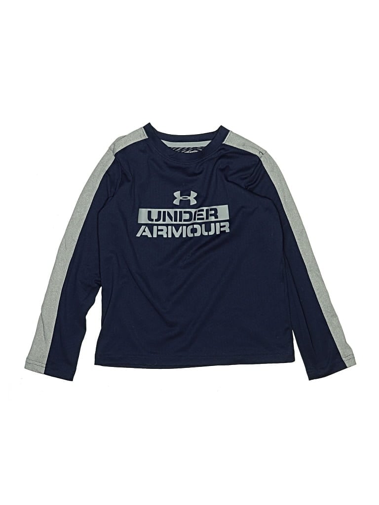 Pre-owned Under Armour Kids' Long Sleeve T-shirt In Blue