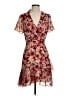 Reiss 100% Polyester Floral Red Cocktail Dress Size 4 - photo 1