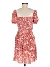 H&M 100% Polyester Print Red Cocktail Dress Size M - photo 2