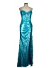 Jovani Teal Cocktail Dress Size 6 - photo 1