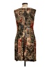 Connected Apparel Print Brown Cocktail Dress Size 10 - photo 2
