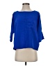 Express 100% Polyester Blue 3/4 Sleeve Blouse Size S - photo 1