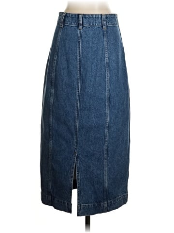 Madewell Stretch Denim Button-Front Midi Pencil Skirt (view 2)