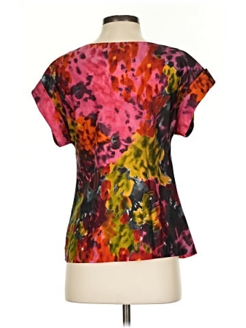 Trina Turk Short Sleeve Silk Top (view 2)