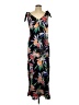 Lulus 100% Polyester Tropical Black Casual Dress Size L - photo 1