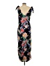 Lulus 100% Polyester Tropical Black Casual Dress Size L - photo 2