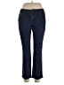 St. John's Bay Chevron-herringbone Blue Jeans Size 14 - photo 1