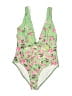Unbranded Floral Green One Piece Swimsuit Size M - photo 1