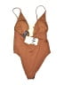Zara Solid Brown One Piece Swimsuit Size XS - photo 2
