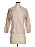 Badgley Mischka Tan 3/4 Sleeve Blouse Size S - photo 1