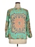 Jennifer & Grace 100% Polyester Paisley Teal 3/4 Sleeve Blouse Size XL - photo 1