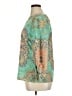 Jennifer & Grace 100% Polyester Paisley Teal 3/4 Sleeve Blouse Size XL - photo 5