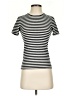Zara Stripes Ivory Short Sleeve Turtleneck Size S - photo 1