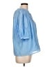 Joy Joy 100% Polyester Blue 3/4 Sleeve Blouse Size L - photo 4