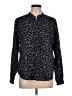 Gap 100% Cotton Paisley Black Long Sleeve Button-Down Shirt Size L - photo 1